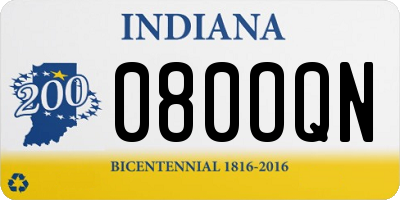 IN license plate 080OQN
