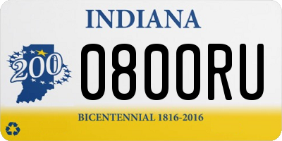 IN license plate 080ORU