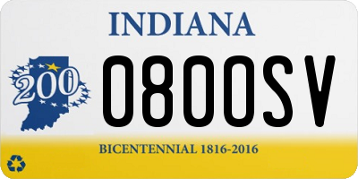 IN license plate 080OSV