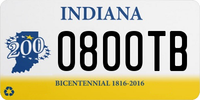 IN license plate 080OTB