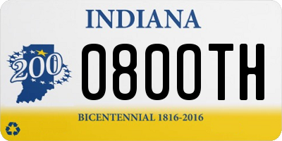 IN license plate 080OTH