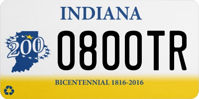 IN license plate 080OTR