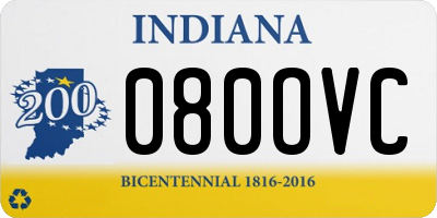 IN license plate 080OVC