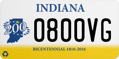 IN license plate 080OVG