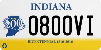 IN license plate 080OVI