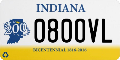IN license plate 080OVL