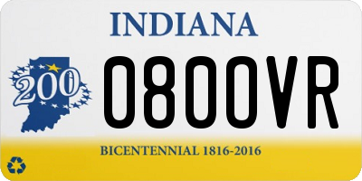 IN license plate 080OVR