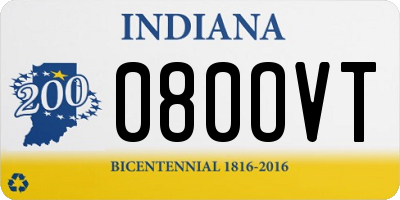 IN license plate 080OVT