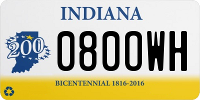 IN license plate 080OWH