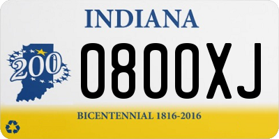 IN license plate 080OXJ