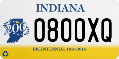 IN license plate 080OXQ