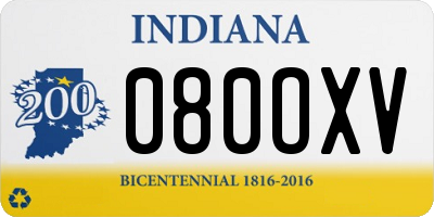 IN license plate 080OXV
