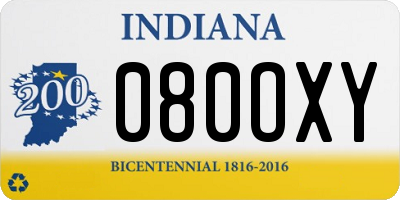 IN license plate 080OXY