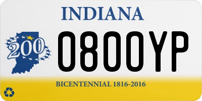 IN license plate 080OYP