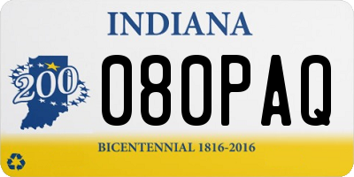 IN license plate 080PAQ
