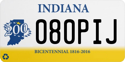 IN license plate 080PIJ