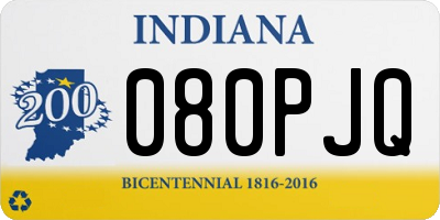 IN license plate 080PJQ