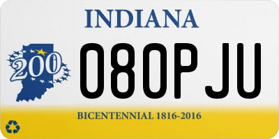 IN license plate 080PJU