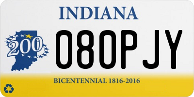 IN license plate 080PJY
