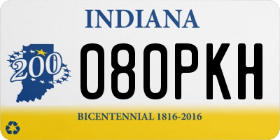 IN license plate 080PKH