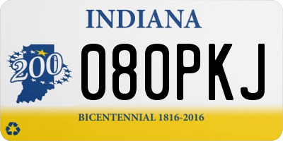 IN license plate 080PKJ