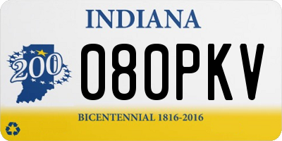 IN license plate 080PKV