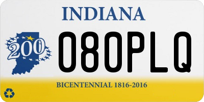 IN license plate 080PLQ