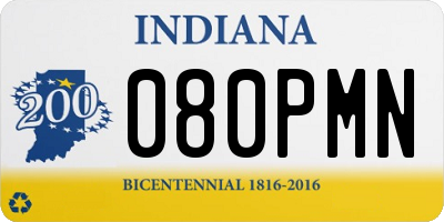 IN license plate 080PMN
