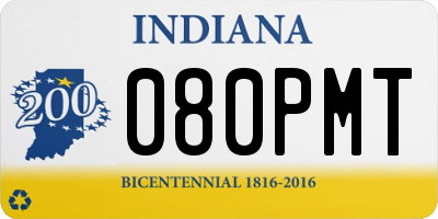 IN license plate 080PMT