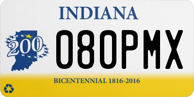 IN license plate 080PMX