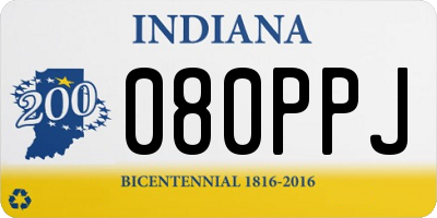 IN license plate 080PPJ