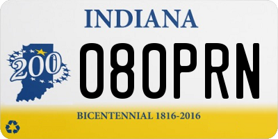 IN license plate 080PRN