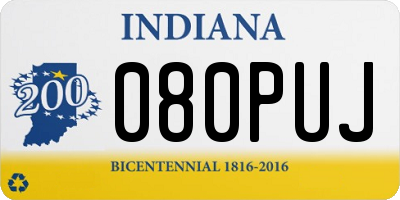 IN license plate 080PUJ