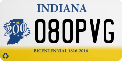 IN license plate 080PVG