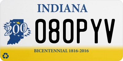 IN license plate 080PYV