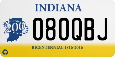 IN license plate 080QBJ