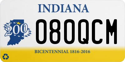 IN license plate 080QCM