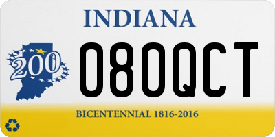 IN license plate 080QCT