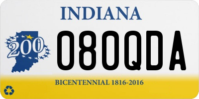 IN license plate 080QDA