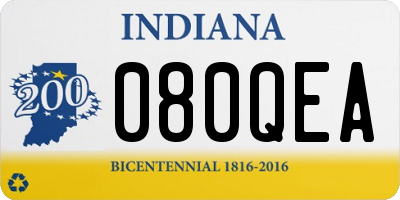 IN license plate 080QEA