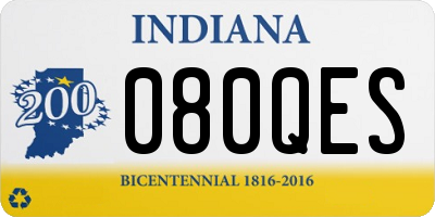 IN license plate 080QES