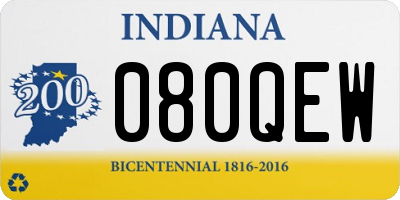 IN license plate 080QEW