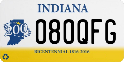 IN license plate 080QFG