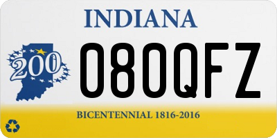 IN license plate 080QFZ