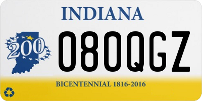 IN license plate 080QGZ