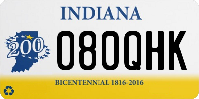 IN license plate 080QHK