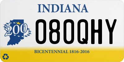 IN license plate 080QHY