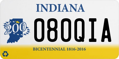 IN license plate 080QIA