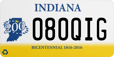 IN license plate 080QIG