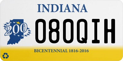 IN license plate 080QIH